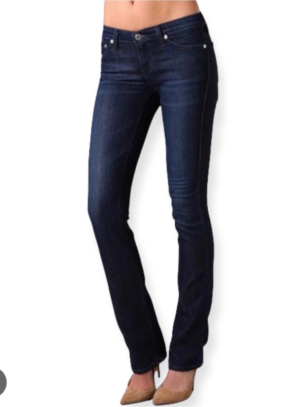 AG Adriano Goldschmied "The Ballad" Slim Boot Jeans, Size 26R, Dark Indigo Wash